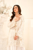White Pearl Tassel Shalwar Kameez