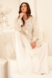 White Pearl Tassel Shalwar Kameez