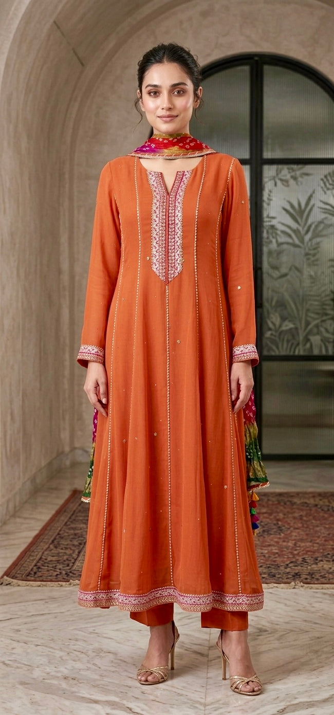 Orange Chunri Suit