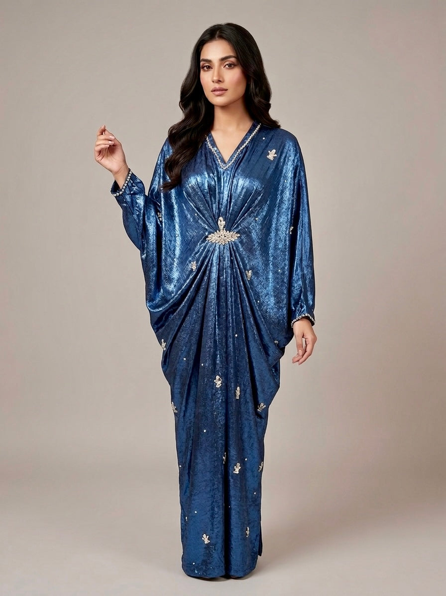 Metallic Blue Kaftan