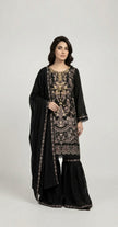 Black Gharara Suit