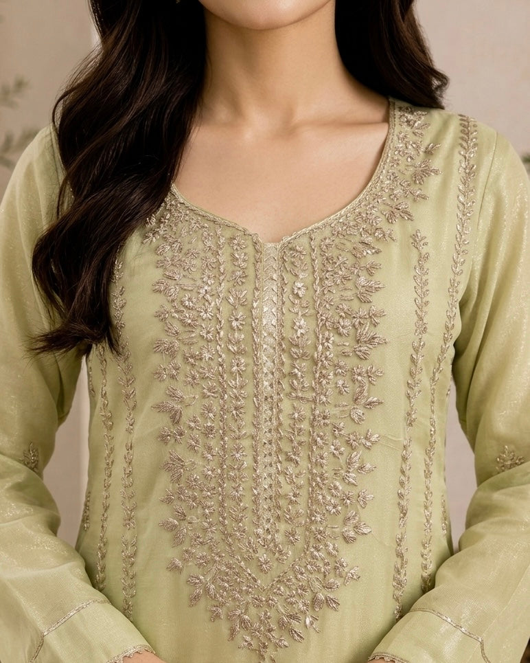 Mint Green Chiffon Suit