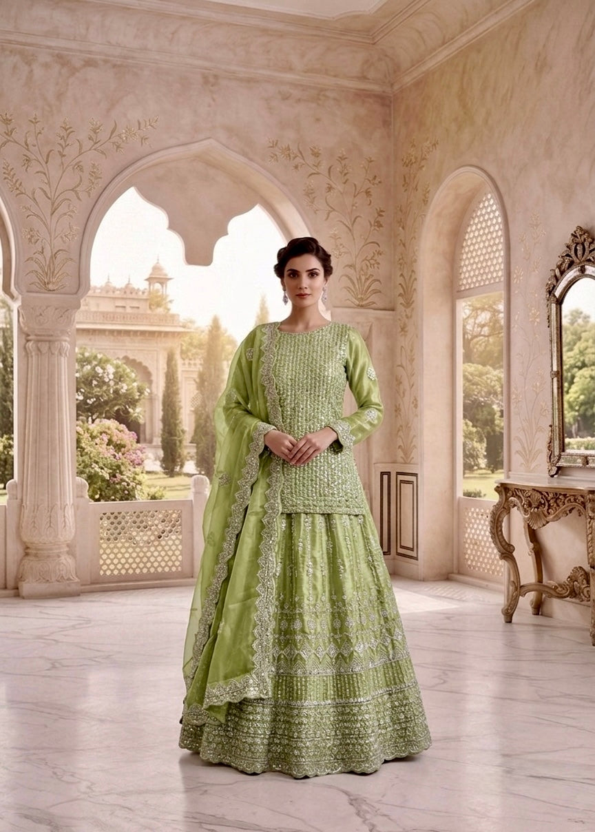 Mint Green Lehnga Suit