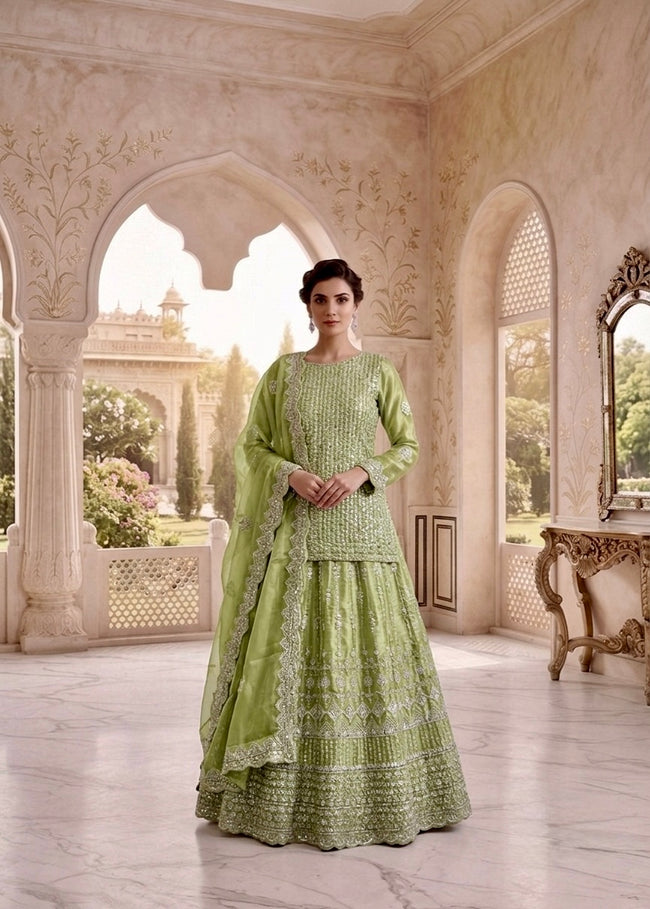 Mint Green Lehnga Suit