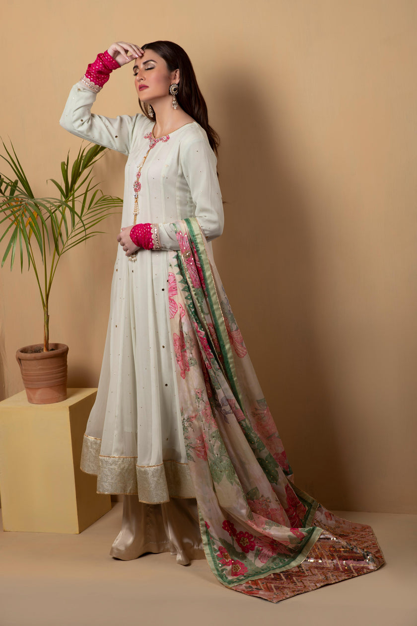 Mint Green Chiffon Suit