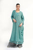 Sea Green Saree Style Shalwar Kameez