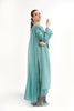 Sea Green Saree Style Shalwar Kameez