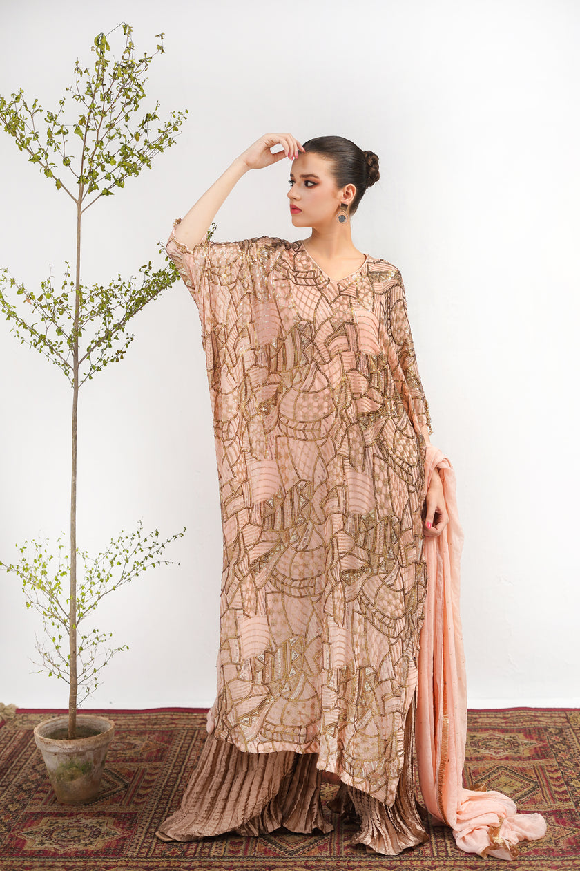 Rose Gold Kaftan Style Suit
