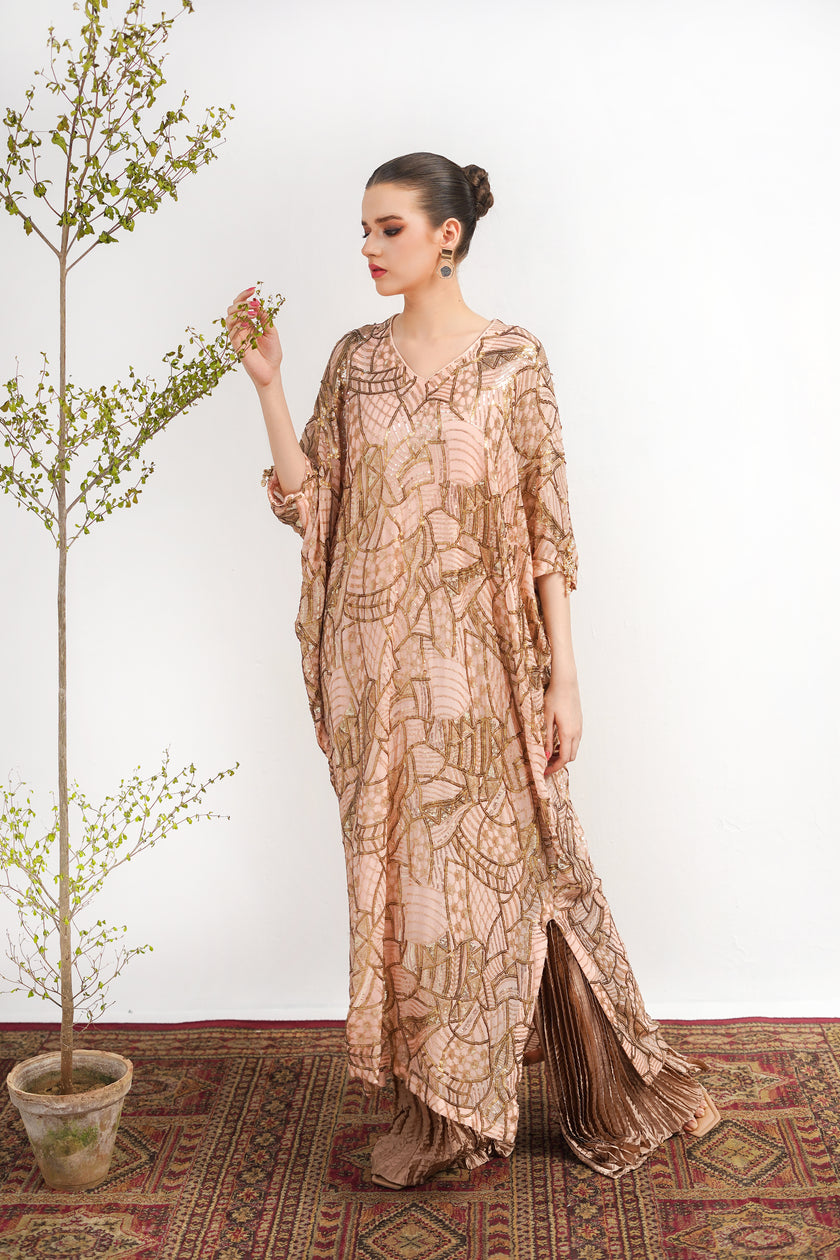 Rose Gold Kaftan Style Suit