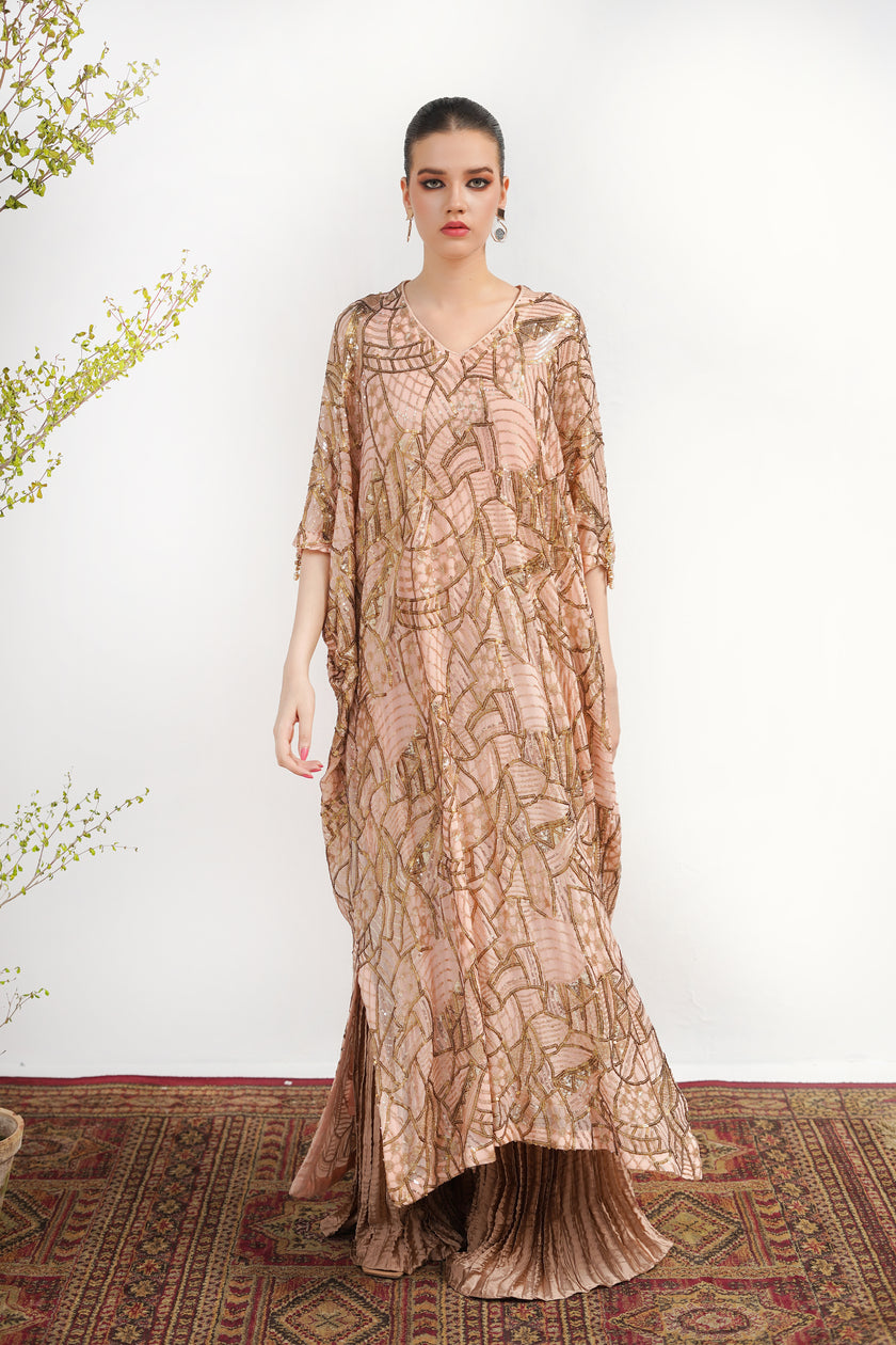 Rose Gold Kaftan Style Suit