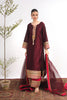 Maroon Raw Silk Kashmiri Suit