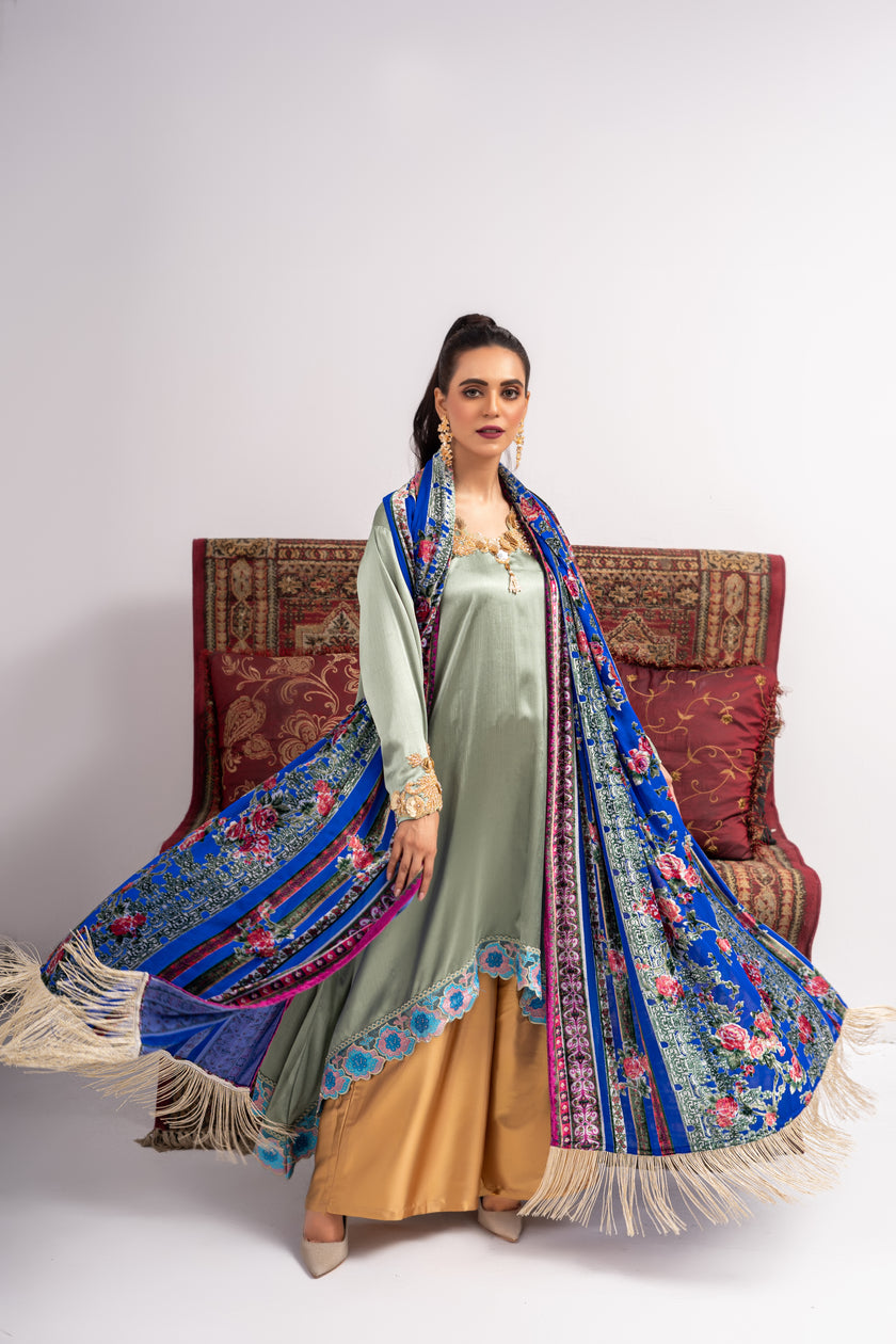 Multicolor Silk Suit