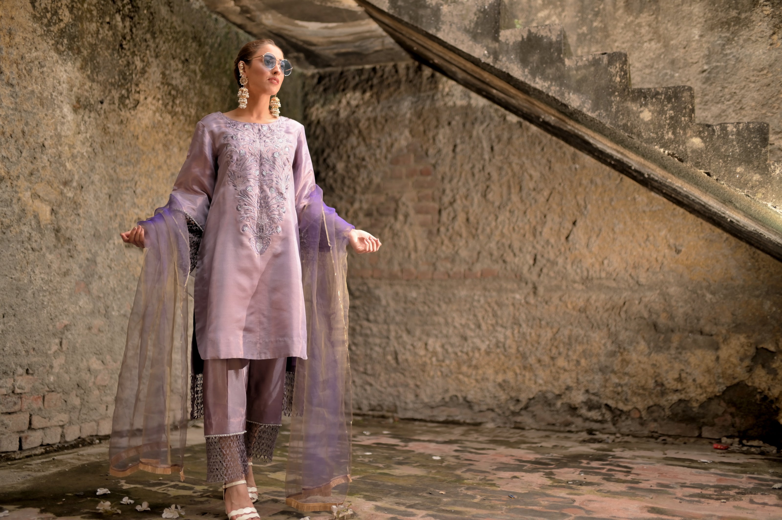 Kathan Silk Lilac 3-Piece Suit