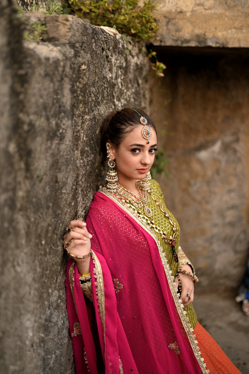 Multicolor 3-Piece Lehenga