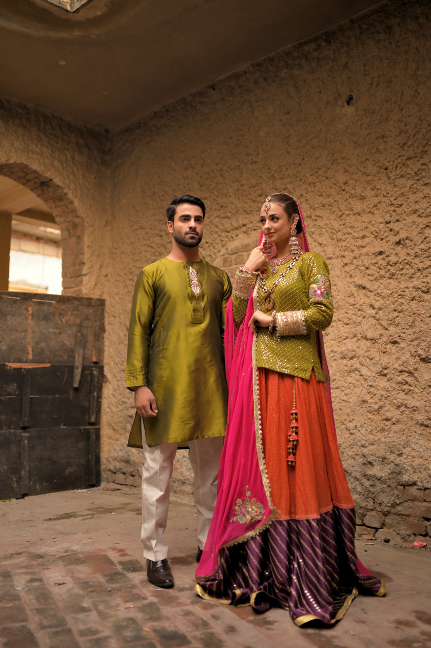 Multicolor 3-Piece Lehenga