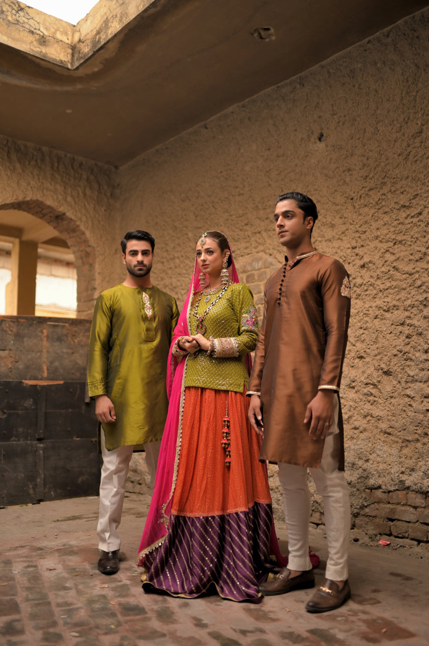 Multicolor 3-Piece Lehenga