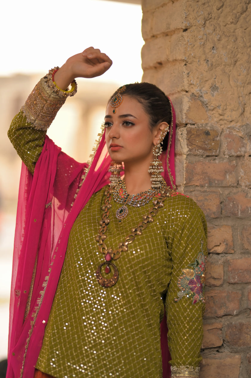 Multicolor 3-Piece Lehenga