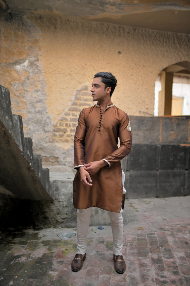 Brown Shalwar Kameez