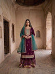 Dark Purple Organza Suit