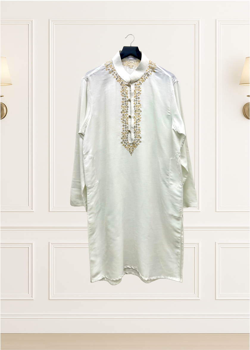 White & Blue Prince Coat