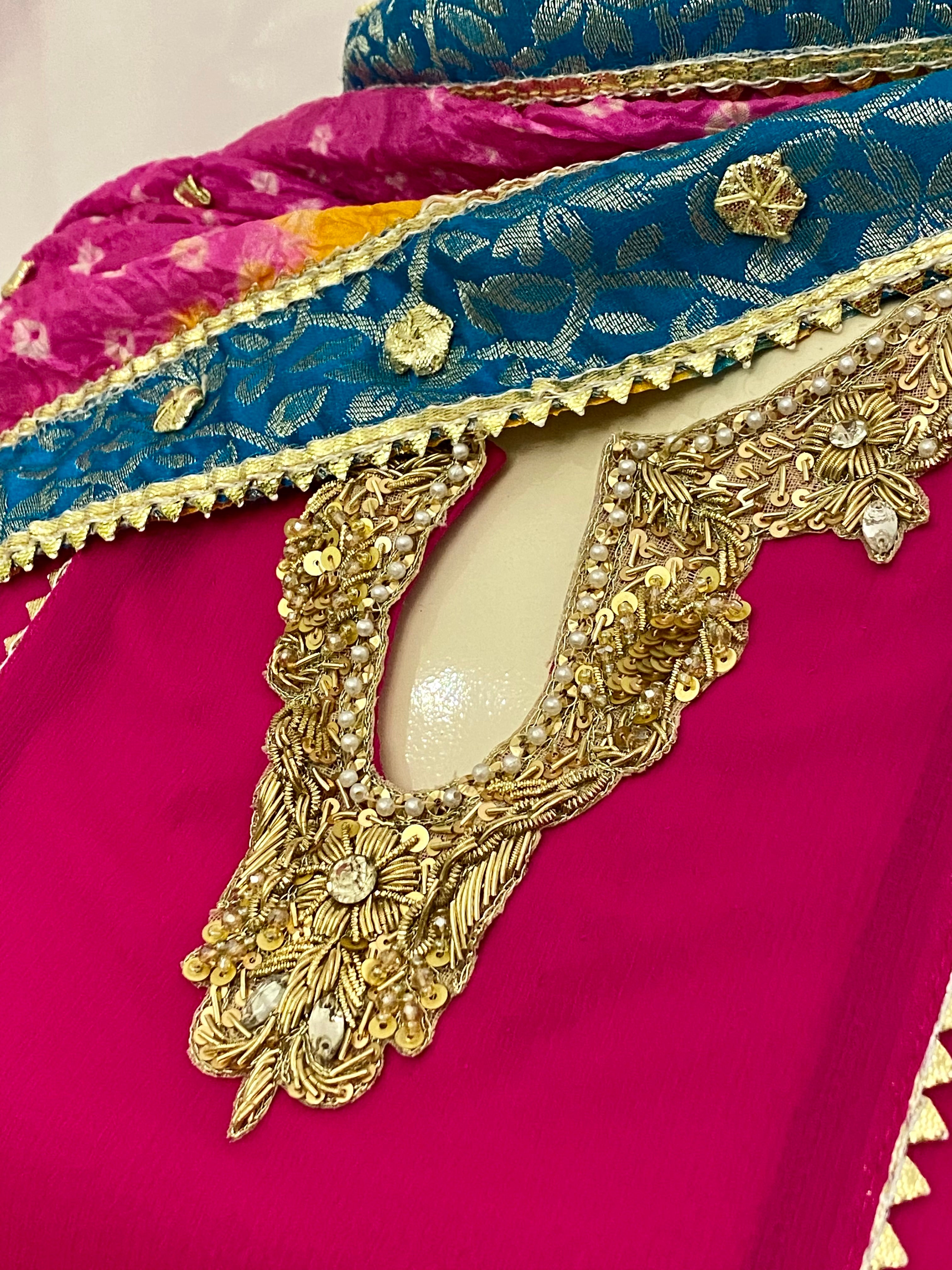 Hot Pink Frock Suit