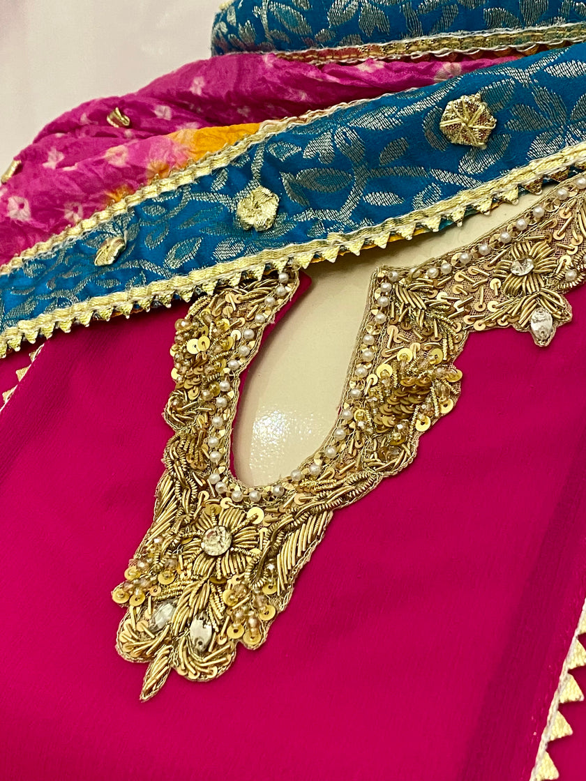 Hot Pink Frock Suit