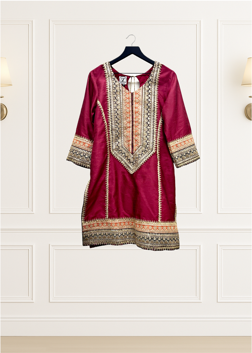 Magenta Gharara Suit