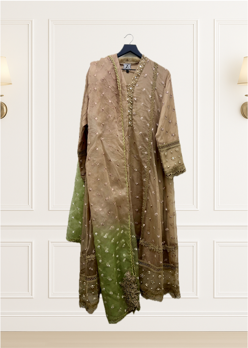 Golden Organza Suit