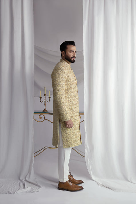 Beige Sherwani