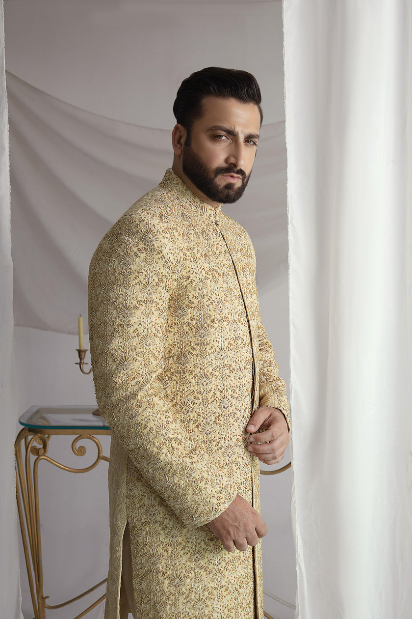 Beige Sherwani