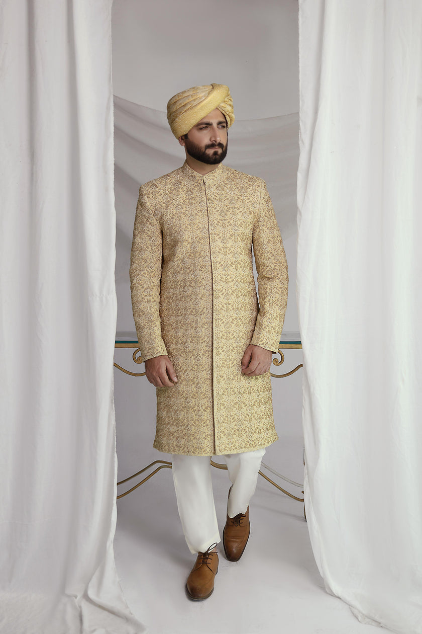 Beige Sherwani
