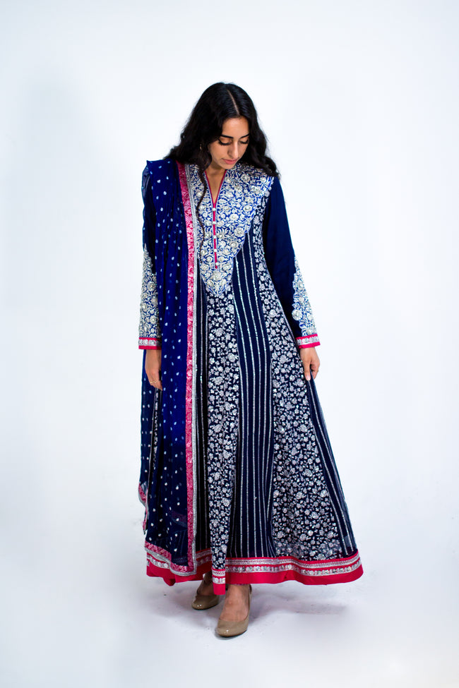 Dark Blue Kalidar Dress