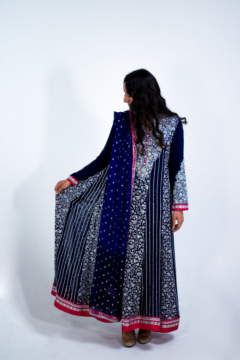 Dark Blue Kalidar Dress