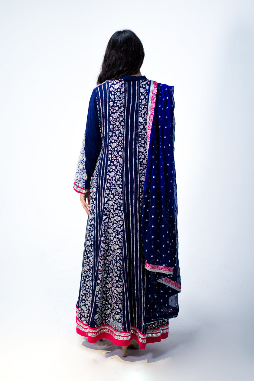 Dark Blue Kalidar Dress