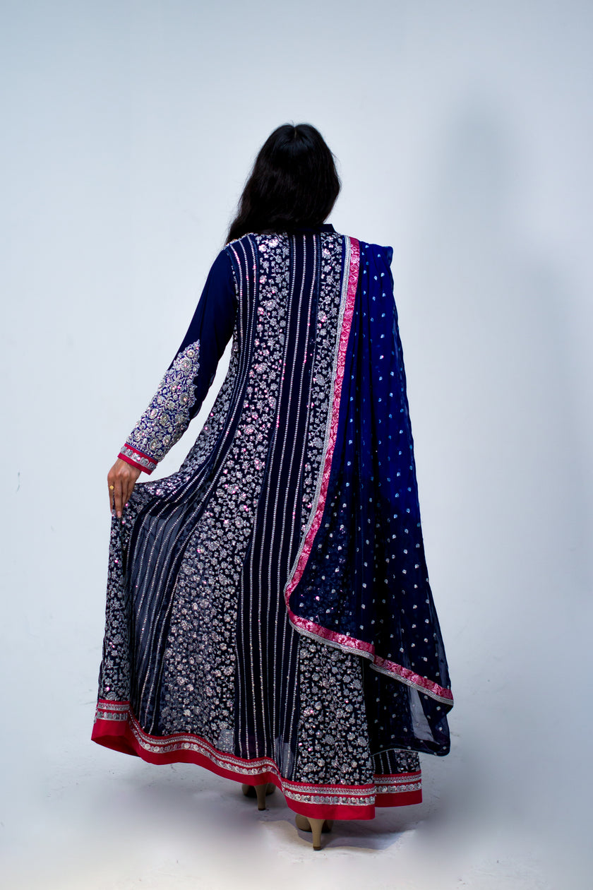 Dark Blue Kalidar Dress
