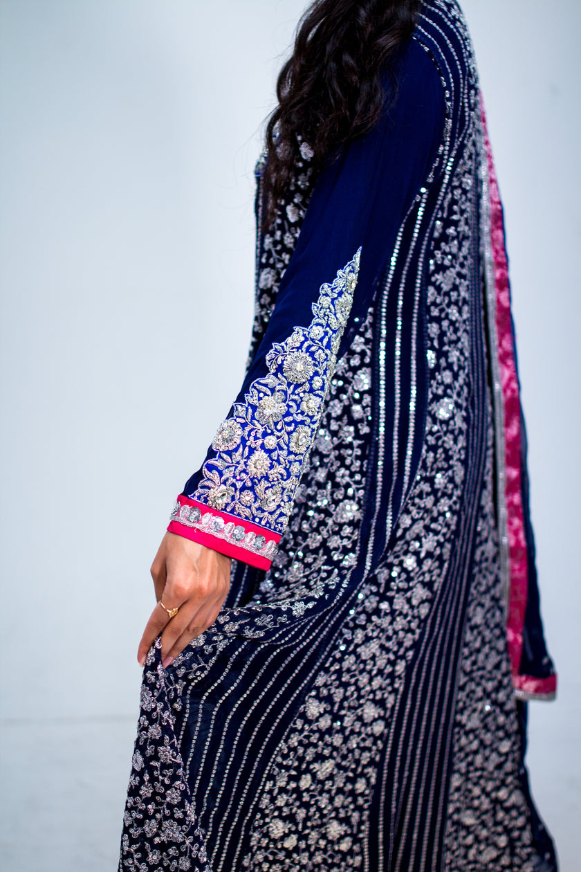 Dark Blue Kalidar Dress