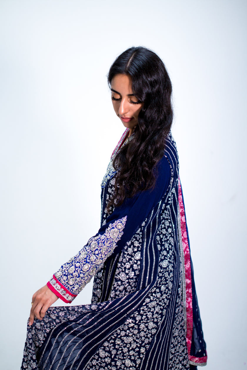 Dark Blue Kalidar Dress