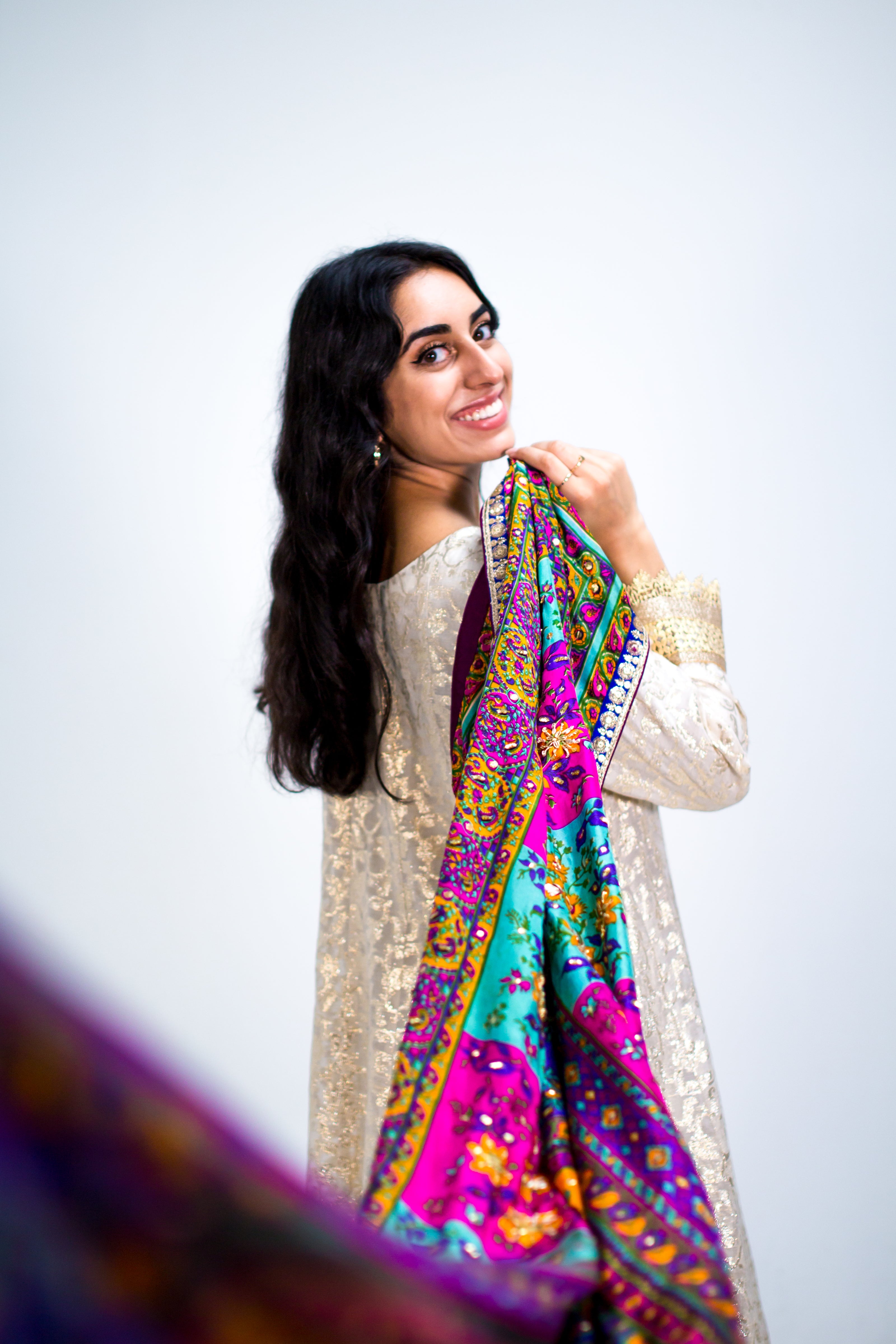 Silk Statement Dupatta Shalwar Kameez