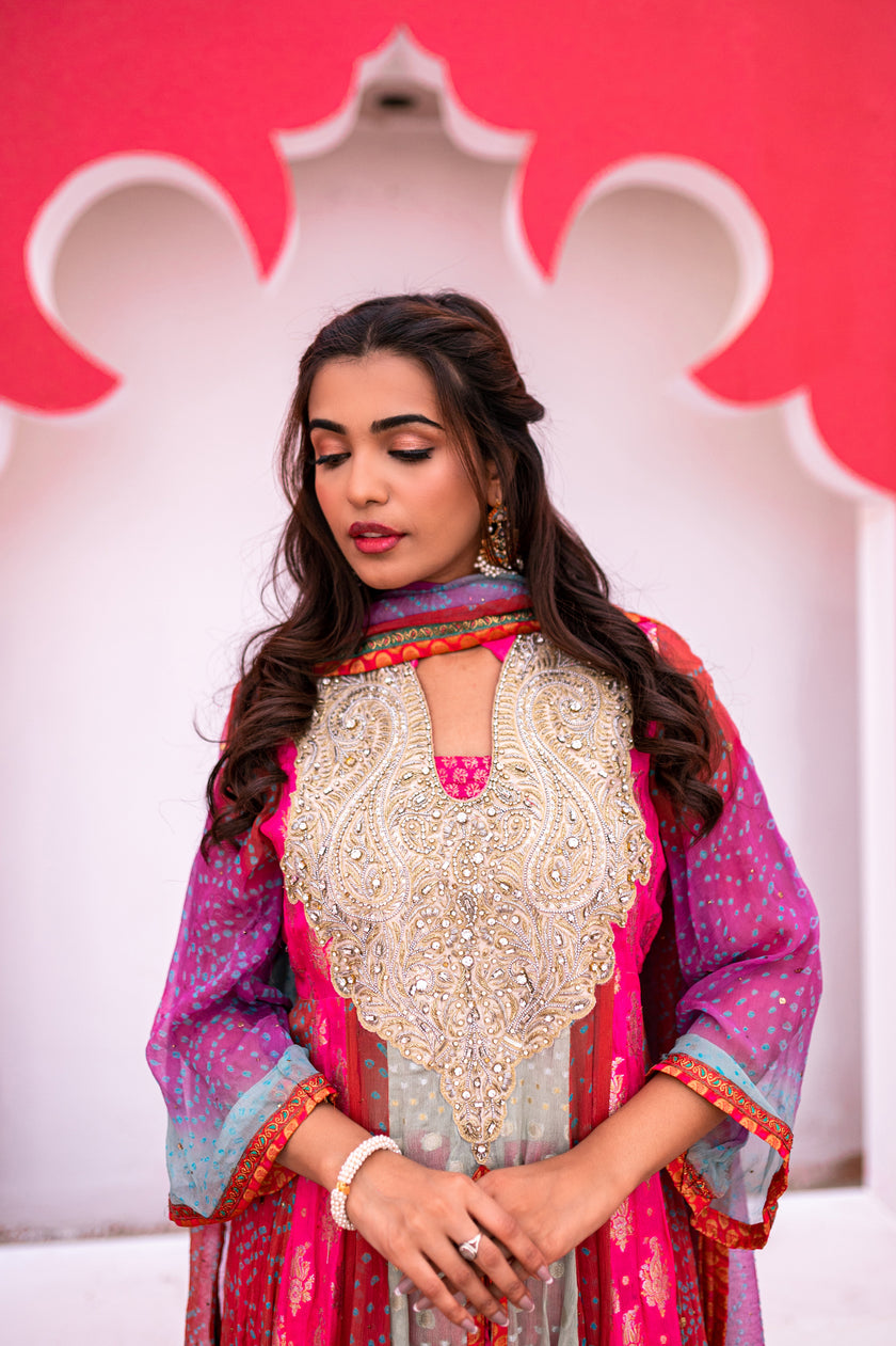 Multicolor Long Sharara