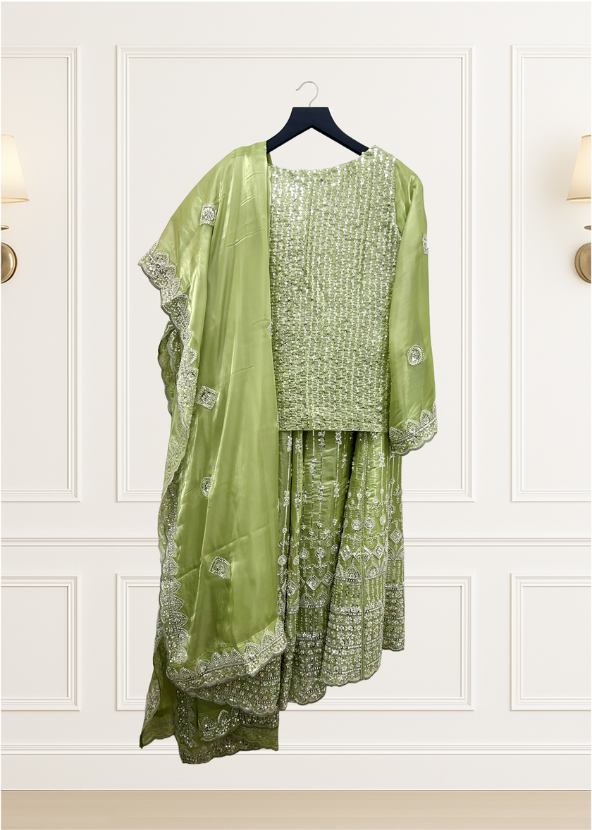 Mint Green Lehnga Suit