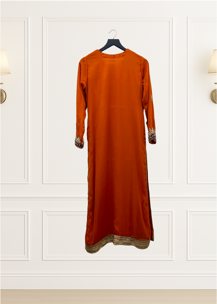 Orange & Maroon Suit