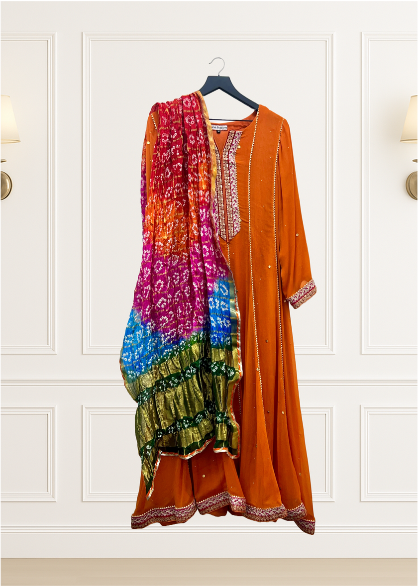 Orange Chunri Suit