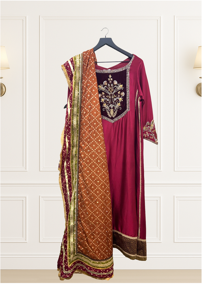 Pink Silk Suit