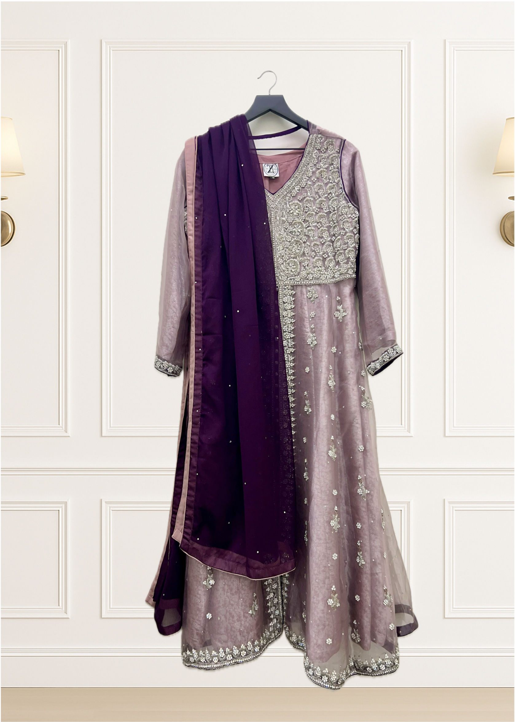 Purple Front Open Suit
